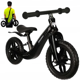 Gyerek futóbicikli 12 hüvelykes EVA kerekekkel, állítható ülésmagassággal, stabil magnézium vázzal, sárvédővel és vállpánttal