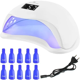 Digitális UV LED műkörmös lámpa, 24 LED-es, mozgásérzékelős, időzíthető, 10 db hibrid eltávolító klipsszel
