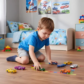 16 Darabos Fém Rugós Kisautó Készlet, Színes, Tartós, 1:64 méretarány