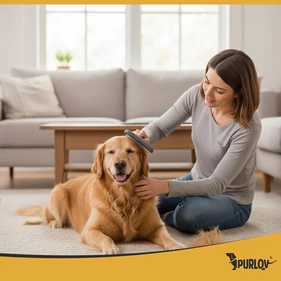 Kétsoros szőrkefe elforduló fejjel kutyák és macskák számára