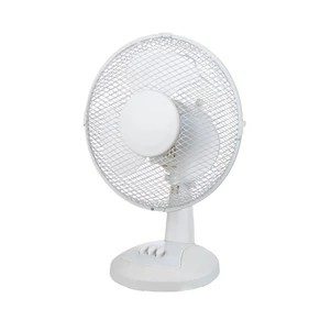 Asztali ventilátor, 22 cm átmérő, fehér, 30 W, 2 sebességes, oszcilláló mozgás