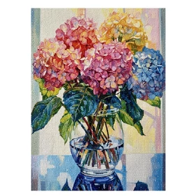 5D gyémánt kirakó készlet, gyémánt hímzés, mozaikfestmény, virágcsokor minta, kreatív ajándékötlet