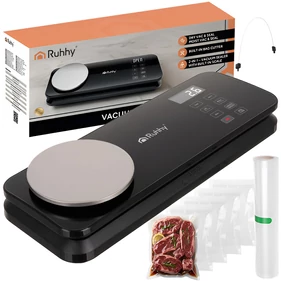 Konyhai vákuumozó 2 az 1-ben, 120 W teljesítmény, 6 üzemmód, LCD kijelző, beépített vágóval