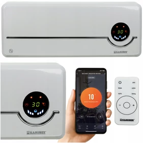 Intelligens fali hősugárzó 2000W PTC kerámia fűtőelemmel, WiFi vezérléssel, ECO móddal és időzítővel, távirányítóval és fali rögzítőkészlettel