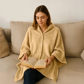 Fűthető hordozható takaró – USB-s, mosható, 3 hőfokszint, LED kijelző, gerincfűtéssel