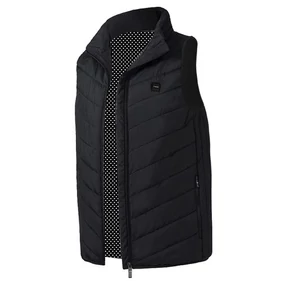 Fűthető mellény, unisex, L-es méretben, USB-n tölthető, 3 fűtési szint, 9 zónás, fekete színben