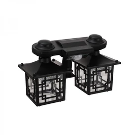 Különálló szolár paneles, napelemes, mozgásérzékelős, kültéri, dupla LED lámpa, 192 COB, PIR szenzor