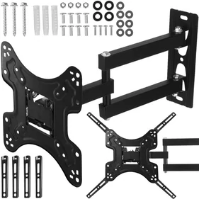 LCD-, LED-tv falra rögzíthető, kihajtható, forgatható tartókonzol, 14-55&quot; mérethez, 22 kg teherbírással