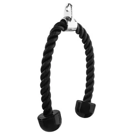Csúszásmentes tricepsz edzőkötél, extra erős nylon szálakból, 200 kg-ig terhelhető, fekete