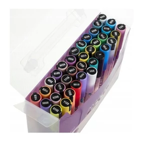 36db Színes akril filctoll készlet kreatív rajzoláshoz, dekorációhoz, intenzív tartós színek gyorsan száradó kivitelben 