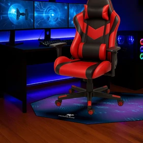 Gamer padlóvédő szőnyeg 120x120 cm méretben, nyolcszögletű, vízálló, mintázott