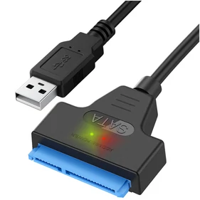 Sata-USB adapterkábel merevlemezekhez (SSD, HDD-hez) és külső meghajtókhoz, 3.0 Plug &amp; Play adapter, gyors adatátvitel, 33,5 cm