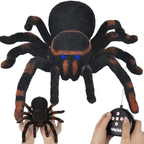 Távirányítós óriáspók, tarantula, 25 cm, elemes, élethű Halloween dekoráció