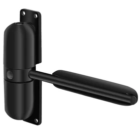 Ajtózáró, lassító funkcióval, behúzó karral, zárral és reteszeléssel, 60 kg-ig, fekete