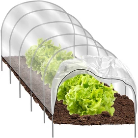 Mini kerti üvegház, fóliaalagút fólia zöldség- és fűszernövény termesztéshez, 300cm