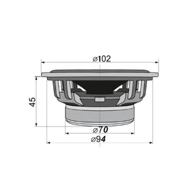 SAL CX 404 2 utas hangszórópár, 2 x 55 W, 100 mm, 4 Ohm, magas és mélyközép