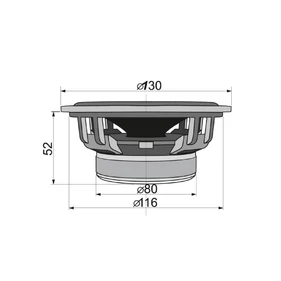 SAL CX 504 2 utas hangszórópár, 2 x 75 W, 130 mm, 4 Ohm, magas és mélyközép