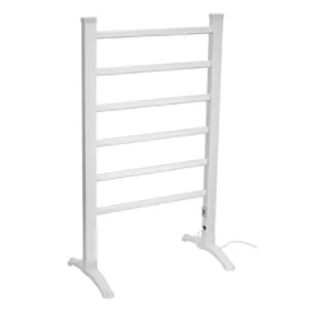 Home FTW22 Fűtött, elektromos ruhaszárító, 90 W, alumínium, szabadon álló kivitel, 50 °C állandó hőmérséklet, vízálló kapcsoló, IPX2