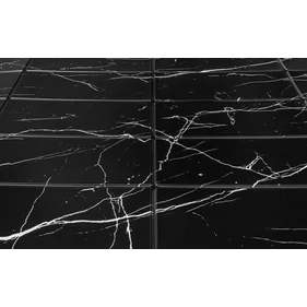 3D PVC falpanel &quot;Travertine&quot; fekete alapon fehér márvány