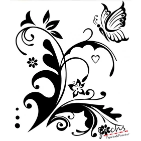 Indák és lepkék matrica falra, csempére, bútorra