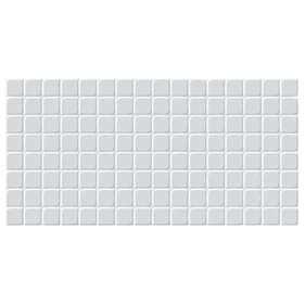 3D PVC falpanel Fehér 6x6 cm-es négyzet mintás