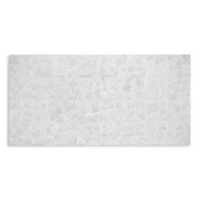 3D PVC falpanel Szürke modern törés mintás , fényes világos szürke felülettel.