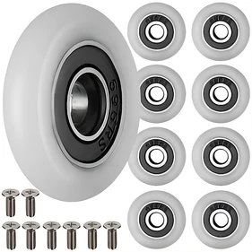 Univerzális zuhanykabin görgő készlet golyóscsapággyal 8 darabos, csavarokkal csendes és tartós működéshez