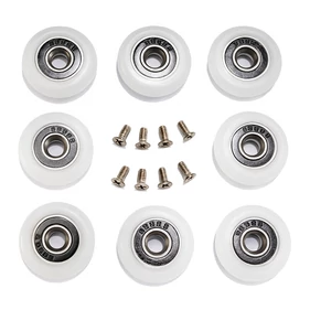 Univerzális zuhanykabin görgő készlet golyóscsapággyal 8 darabos, csavarokkal csendes és tartós működéshez