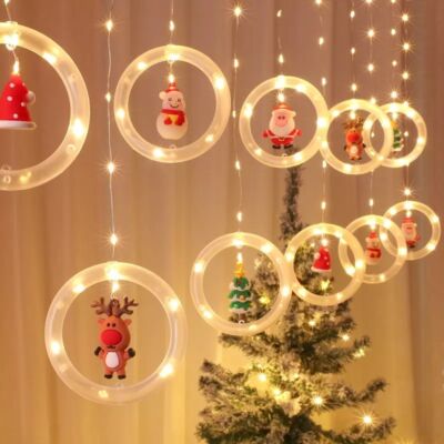 Karácsonyi LED fényfüzér karácsonyi figurákkal, melegfehér, 3 méter