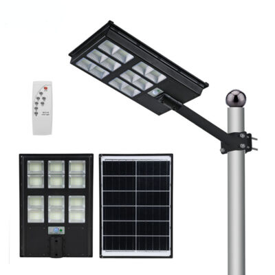 Napelemes utcai SMD LED lámpa mozgásérzékelővel, távirányítóval, 500W