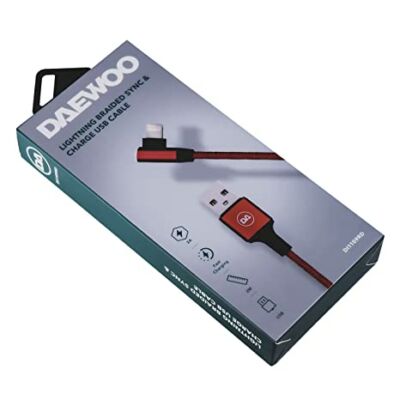 Daewoo USB kábel, 2 méter, Iphone, piros