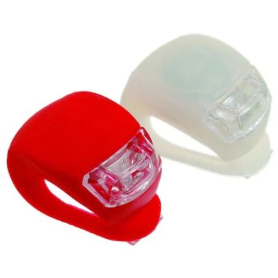 Nagy fényerejű LED kerékpár lámpa készlet, fehér és piros, 2 db