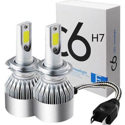 C6 LED autó fényszóró izzó pár H7 foglalattal - hidegfehér