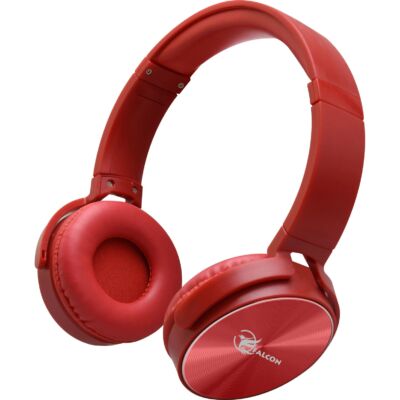 Falcon sztereó fejhallgató, vezetékes, piros, YM-552