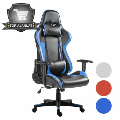 Gamer Pro gurulós szék 3 választható színben - kék-fekete
