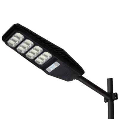 Napelemes utcai LED lámpa távirányítóval, mozgásérzékelővel, 200W, IP65 + tartókonzol