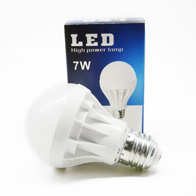 Energiatakarékos LED izzó, E27 foglalattal, hidegfehér, 7W