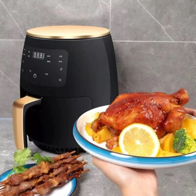 Air Fryer, olaj nélküli fritőz, meleglevegős sütő digitális kijelzővel - 6 l