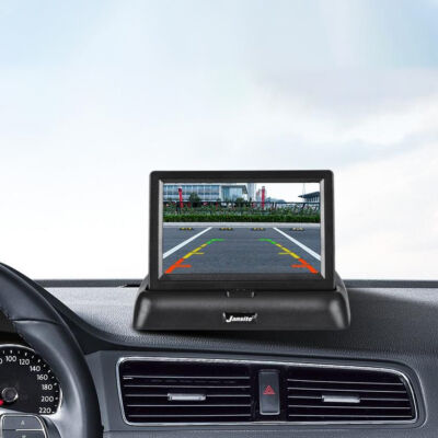 Univerzális autós tolatókamera lehajtható 4.3"-os monitorral