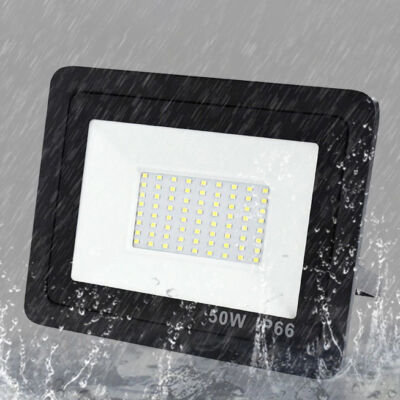 Vékony kialakítású SMD LED reflektor 50W teljesítménnyel, fekete színben