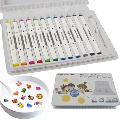 12 db-os marker készlet gyerekeknek vízre rajzoláshoz, kreatív filctollszett, varázslatos színekkel