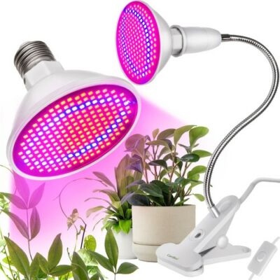 200 LED-es növénynevelő, palántanövesztő, növénytermesztő lámpa csíptethető rögzítéssel