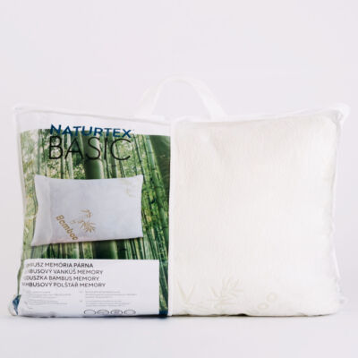 NATURTEX Memory Bamboo Basic párna, hordtáskában, fehér