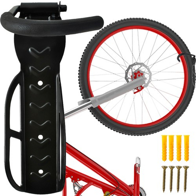 Kerékpártartó falra, bicikliakasztó, 25 kg teherbírással, fekete színben