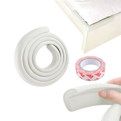 Öntapadós baba biztonsági élvédő, sarokvédő szalag, habszivacsból, fehér színben, 11 mm vastag, kb. 200 cm