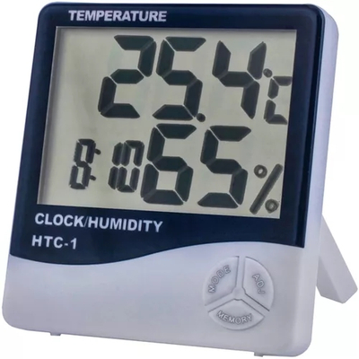 Hőmérséklet és páratartalom mérő állomás, digitális kijelzővel, digitális óra funkcióval, elemes