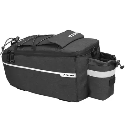 Többfunkciós kerékpáros táska, termikus csomagtartó táska, biciklistáska 40×18×17 cm, fekete