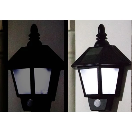 Elegáns napelemes fali lámpa mozgásérzékelővel, 45 lumen