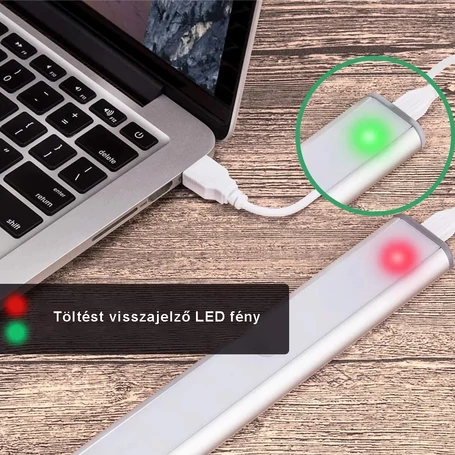 Állítható színhőmérsékletű akkus mozgásérzékelős LED világítás szekrényebe, lépcsőhöz