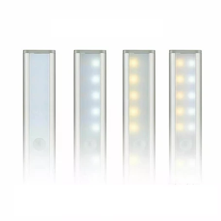 Állítható színhőmérsékletű akkus mozgásérzékelős LED világítás szekrényebe, lépcsőhöz